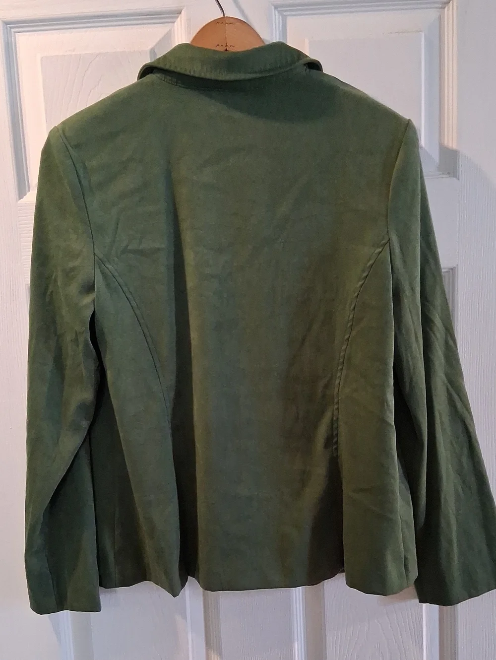 Counterparts Olive Green Suede Button-Front Jacket